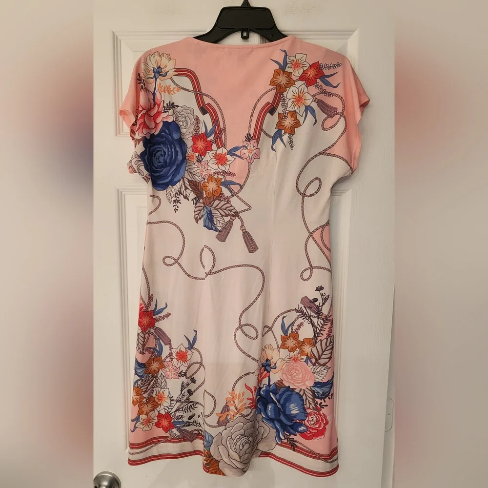 HALE BOB Floral Printed Vneck Lightweight Midi Dress Size Small - Picture 3 of 10